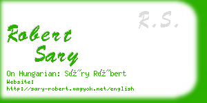 robert sary business card